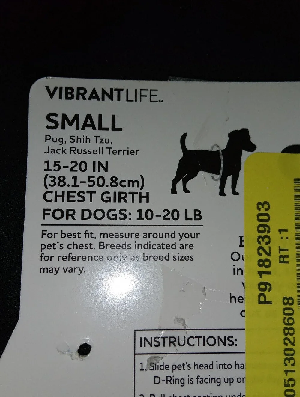 New Small Black Dog Harness